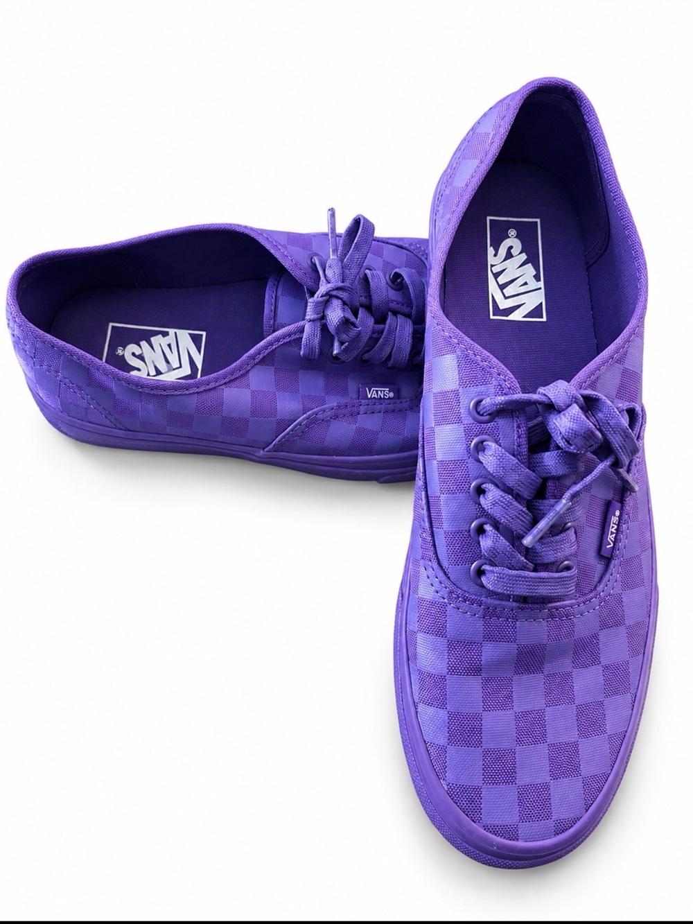 Vans Checkerboard Authentic Low-Top Sneakers - Purple